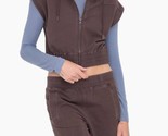 Mono B Mineral Washed French Terry Hooded Vest Size L - $559.78 MXN