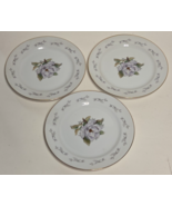 (Set of 3) ROSALINDA YAMAKA JAPAN VINTAGE China Salad Plates 7.5&quot; - $24.74