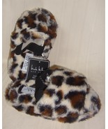 Nicole Miller Leopard Fur Faux  Slide Strap Sandal Slipper Toddler Size ... - $9.89