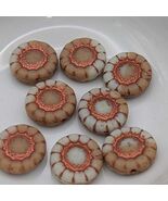 Czech Glass Sunflower Beads (13×13mm, Copper Wash) 4 beads - $3.95
