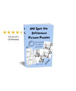 100 Spot The Difference Picture Puzzles: Activity Book For Adults and Teens - $10.00