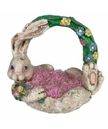 Easter Egg Basket Decor Bunny Rabbit 9&quot; Tall Spring Holiday Centerpiece ... - £23.22 GBP