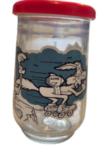 Welchs Glass Jar Looney Tunes 8 Collector Series 1994 Road Runner Coyote LID Vtg - $24.74