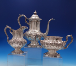 Louis XV by Reed and Barton Sterling Silver Coffee Set 3pc #712C (#7634) - £3,952.11 GBP