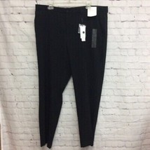 Calvin Klein Womens Dress Career Pants Black Stretch Body Fit Flat Front... - $15.35