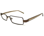 Jhane Barnes Eyeglasses Frames Monomial BR Brown Rectangular Full Rim 52... - $74.24