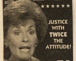 Judge Judy Tv Series Print Ad Vintage Fox 54 TPA2 - £4.73 GBP