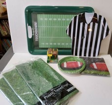 Football Theme Party Supplies Birthday Tailgate Party Trays Napkins Picks  - $37.06