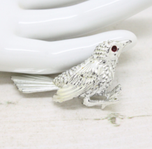 Vintage Signed Sarah Coventry Cov Silver &#39;Feathers&#39; Bird BROOCH Pin Jewellery - £9.79 GBP