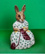 Royal Doulton Busy Needles Bunnykins Figurine DB010 VTG 1974 Golden Jubi... - $61.42