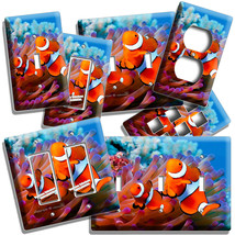 TROPICAL SEA CORAL CLOWN FISH AQUARIUM LIGHT SWITCH OUTLET WALL PLATE HO... - $12.30 CAD+