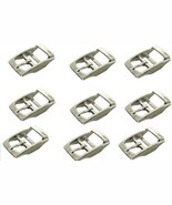 5/8&quot; Double Bar Buckle Nickel Trendy Leather Dog Collar Leash Reins 40313 - $112.68 MXN