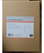 Satin Nickel Wall Sconce with Clear Glass Shade Color/Finish Fam Damp Lo... - $460.81 MXN