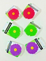 Charles Viancin Flexible Silicone Daisy Bottle Stoppers Green Pink Purple - £28.94 GBP