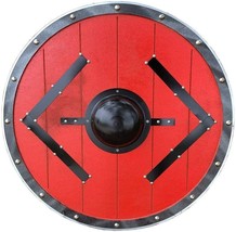 Wooden Viking Shield - Painted red - £104.29 GBP
