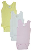Girl 100% Cotton Girls Tank Top Onezies (Pack of 3) Large - £11.75 GBP