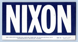 New York Republican Campaign Committee Richard Nixon Campaign Bumper Sti... - $18.12