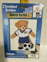 Cherished Teddies Janlynn Counted Cross Stitch Kit Sports Series1 SOCCER... - £10.50 GBP