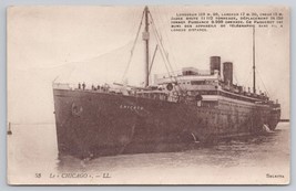 Famed Le Chicago French Ocean Liner Vintage Postcard Ship LL Selecta Real Photo - $14.45