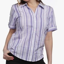 Erika Cheerful Plaid Amethyst Purple Cora Button Up Top Size Small S NWT - £17.31 GBP