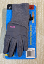 Head  Hybrid Junior Gloves Size M Ages 6-10 Sensatec Touchscreen Gray He... - $9.50