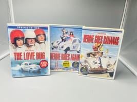 Herbie Lot of 3 movies Herbie Rides Again, Herbie goes Bananas, The Love... - £18.32 GBP