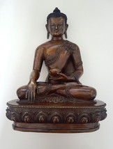 Tibetan Buddhist Shakyamuni Buddha Copper Oxidized 11&quot;  - Nepal - £359.70 GBP
