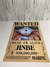 Wanted Dead Or Alive Jinbe Marine Anime Poster One Piece Manga Series - £15.46 GBP