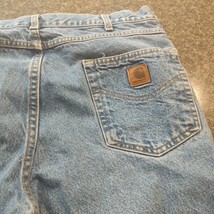 Carhartt Jeans Mens 38x30 Relaxed Fit Tapered Blue Stonewash Denim Heavy... - $18.27