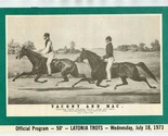 Latonia Trots Official Program Horse Race Track 1973 Florence Kentucky  - $17.82