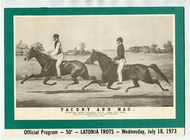 Latonia Trots Official Program Horse Race Track 1973 Florence Kentucky  - £14.01 GBP