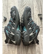 Salomon Kids&#39; Speedcross Hiking Shoes Black Blue Size 2 Quick Lace Outdoor - $19.99