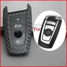 Fits BMW 1 2 3 4 5 6 7 Series X3 X4 Carbon Fiber Key Case Cover Fob Hold... - £15.72 GBP