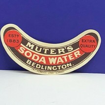 Label soda pop ephemera advertising vintage Muters water Bedlington Murdoch JJ 8 - £7.84 GBP