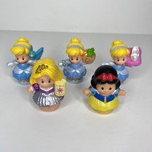 Princess Little People Disney Fisher Price Cinderella Snow White Toy Lot of 5 - £11.01 GBP