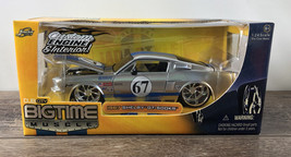 Bigtime Muscle 1967 Shelby GT-500KR Silver w/Blue Stripes Jada Diecast 1:24 - £37.17 GBP