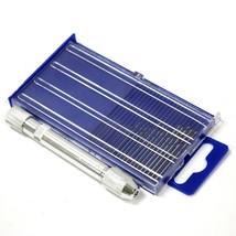 21pc Mini HSS Twist Micro-Drill Bits Set Index 61-80 w/Aluminum Hand Dri... - $9.29