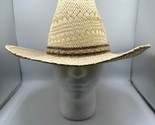 Miller Bros Vintage Wrangler Western Woven Straw Cowboy Hat Men&#39;s 7 1/8 - $24.18