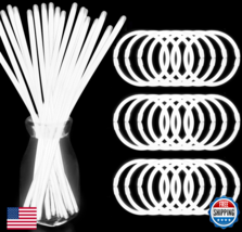 YOFOBU 300 White Glow Stick Bracelets Necklaces 8" Glowsticks w/ Connect... - $40.89