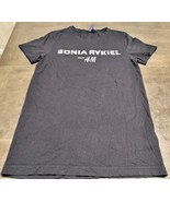 H&amp;M x Sonia Rykiel Women’s Reflective Logo Black T-Shirt in Black-Size S... - £23.45 GBP