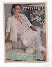 Simplicity March Fashion News 1984 Pastels Sewing Pattern Catalog   - $3.99