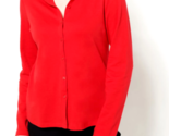 Isaac Mizrahi Essentials Button Front Cardigan - Ruby Red, MEDIUM - $25.00