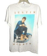 Justin Beiber Concert T-Shirt Medium 2012/2013 BELIEVE Tour White Short ... - $19.99