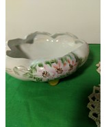 Vintage C&amp;E G Royal Austria Floral Footed Candy Dish Bowl - £22.04 GBP