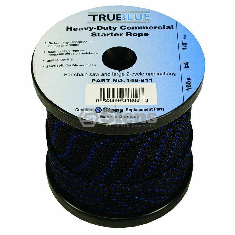 Primary image for 146-911 Stens 100ft 1/8" diameter True Blue Starter Rope #4 Solid Braid