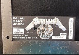 Metallica - Vintage Nov. 12, 1992 Barcelona, Spain Mint Whole Concert Ticket - £22.42 GBP