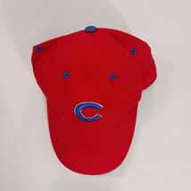 MLB Chicago Cubs Men's Back Strap Red Cotton Baseball Cap Hat image 12