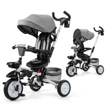 6-In-1 Baby Stroller Toddler Tricycle Detachable Push Car Bike W/ Canopy... - £186.95 GBP