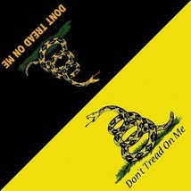 Gadsden Tea Party Rattlesnake Black &amp; Yellow Flag Cotton Bandana Bandanna - £11.18 GBP
