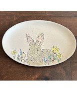 Spectrum Designz  Easter Bunny Floral  Spring Oval Serving Platter Tray ... - £28.98 GBP